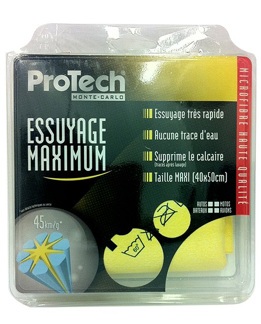 MICROFIBRE ESSUYAGE MAXIMUM - PEAU DE CHAMOIS protech